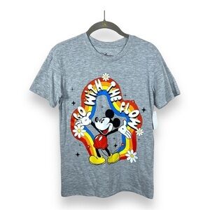 NEW XS DISNEY MICKEY MOUSE GRAPHIC TEE T SHIRT RETRO  JUNIORS SIZE 1